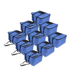Pretty Krafts Set of 9 Oxford Fabric Big Underbed Storage Bag with Pocket