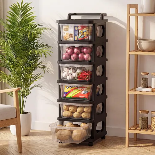 Image of PrettyKrafts 6 Layer Plastic Storage Drawer