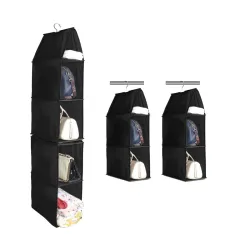 PrettyKrafts Detachable Hanging Handbag Organizer 4 Shelves