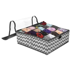 PrettyKrafts Fabric Innerwear Clothing Organizer 15+1 Compartment,Folding Drawer