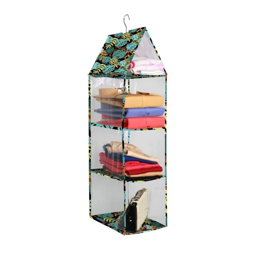 Image of PrettyKrafts Hanging Rack 3 Blocks Side Clear Storage Racks