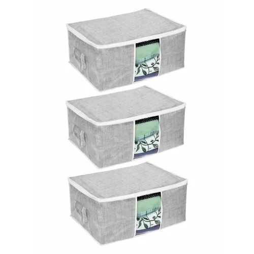 Image of Pretty Krafts Jute Underbed Storage Bags Set Of 3