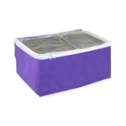 PrettyKrafts Non-Woven Saree Organizer with Transparent Front