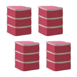 PrettyKrafts Saree Cover Big Size /Wardrobe Organiser /Clothes Storage Bag | Storage Organizer Bag | Zip Closure and Tra