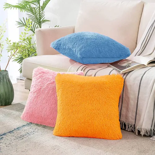 Image of PriMaryHoMe Microfibre Solid Cushion Pack of 3 