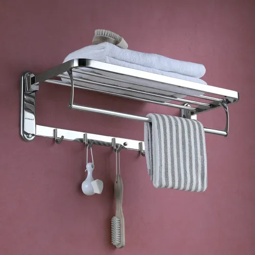 Image of Primax Casa Stainless Steel Folding Towel Rack 24 Inch Chrome