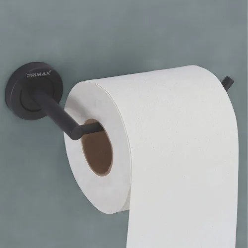 Image of Primax Stainless Steel Toilet Paper Roll Holder / Toilet Paper Holder in Bathroom / Kitchen / Bathroom Accessories (Blac