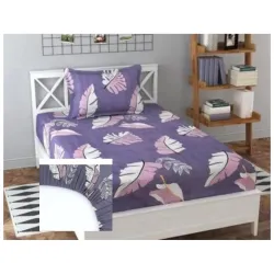 Prime Cotton Fitted Single Bedsheet Purple