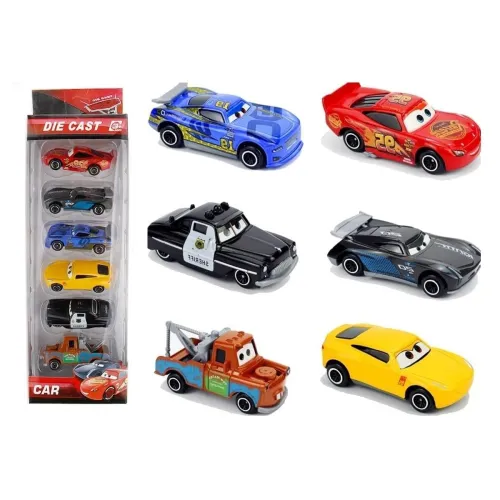 Image of PRIME DEALS Metal Die Cast Racers Series Small Metal Vehicles Car Set of-6 Toy Vehicle