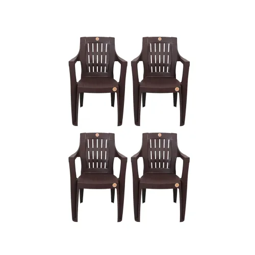 Image of Prime Gold Polo Brown Chair Set of 4