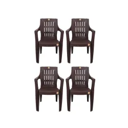 Prime Gold Polo Brown Chair Set of 4