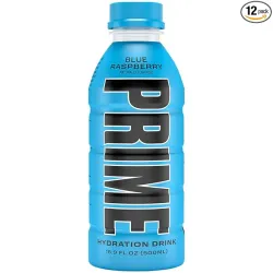 PRIME HYDRATION Blue Raspberry Hydration Drink, 16.9 Fl Oz 500 Ml, Pack Of 1