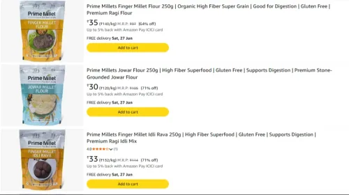 Image of Prime Millets Grocery Products Starting @ ₹29