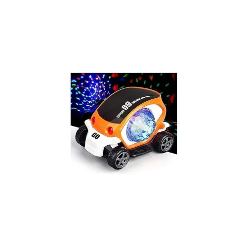 Image of Prime Musical 360-Degree Rotating Stunt Car Bump and Go Toy with Flashing Light & Music with Colorful Lighting for Kids 
