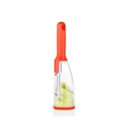 Primelife Plastic Smart Multifunctional Vegetable & Fruit Peeler for Kitchen with Containers, Stainless Steel Blade - Multicolor (Smart Peeler)