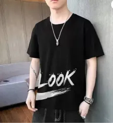 Printed Men Black T-Shirt