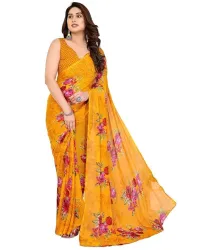 Printed Polyester Saree for Women