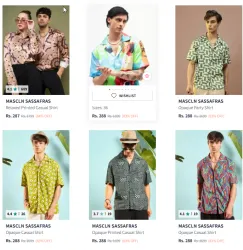 MASCLN SASSAFRAS Printed Shirt At Starting @ ₹287