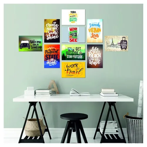 Image of PRINTELLIGENT Quote and motivational poster Set of 10