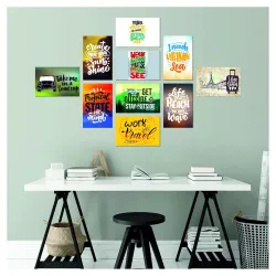 PRINTELLIGENT Quote and motivational poster Set of 10