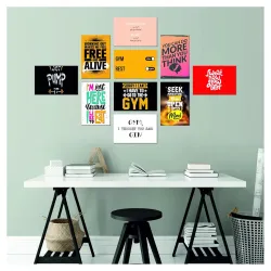 PRINTELLIGENT Quote and motivational poster (set of 10)
