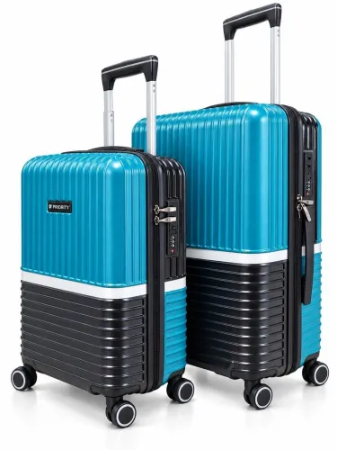 Image of Priority Colourblocked 360-Degree Rotation Trolley Bag