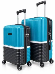Priority Colourblocked 360-Degree Rotation Trolley Bag