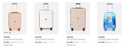 Image of Priority Trolley Bags starting at ₹999