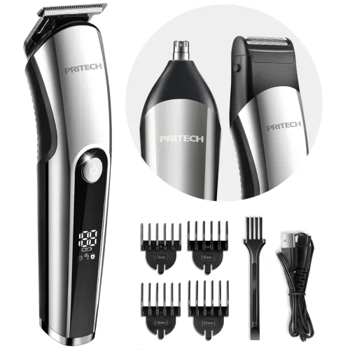 Image of PRITECH 3in1 Men's Grooming Kit – Trimmer, Shaver, Nose Trimmer