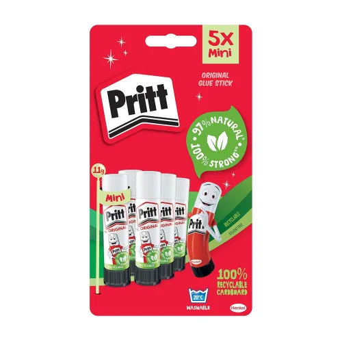 Image of Pritt Glue Stick, Safe & Child-Friendly Glue, 5x11g