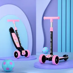 Privilon Innovation Foldable Kick Scooter for Kids 3+ Years | Adjustable Height & Strong Frame | Durable PVC Wheels | Kick Skating Toy Cycle for Boys & Girls | Outdoor Fun Ride, 50Kg Capacit...