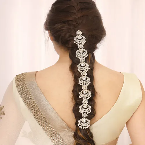 Image of Priyaasi Pearl Kundan Hair Accessory Set