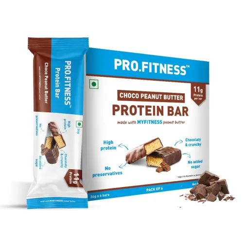 Image of PRO FITNESS Chocolate Peanut Butter Protein Bars (34g x Pack of 6)