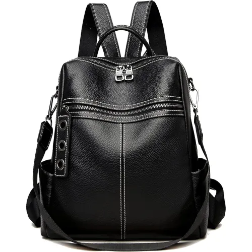 Image of ProArch Medium 26L Backpack Purse for Women Convertible Travel Vintage PU Leather Shoulder Backpack Leather
