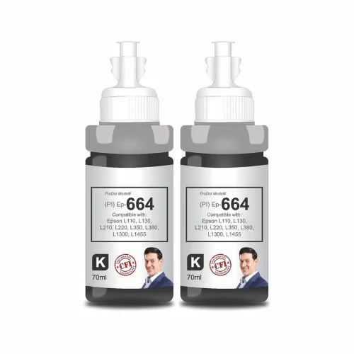 Image of ProDot ProSeries EP-664 Ink Refill – 2x70ml Black, Epson Compatible