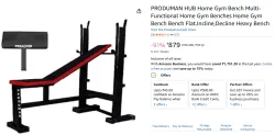 PRODUMAN HUB Home Gym Bench