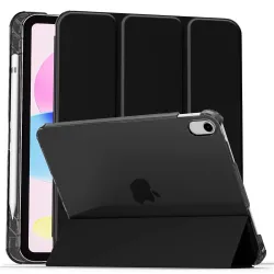 ProElite Case Cover for Apple iPad (A16) 11th/10th Generation (2025/2022) case, Smart Flip Case Cover for Apple iPad 11th/10th Gen 2025/2022 with Translucent Back & Pencil Holder, Black
