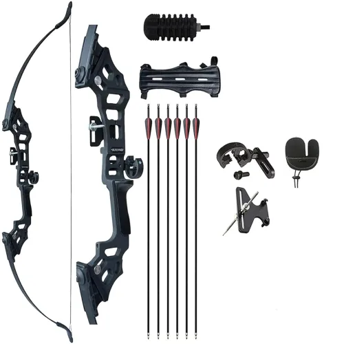Image of 51\' 40Lbs Takedown Professional Archey Bow and Arrow Set for Adult Sports Practice
