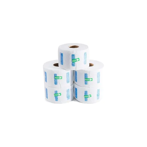 Image of Professional Barber Disposable Neck Strips for Neck Ruffle Roll Paper (5 Rolls, White)