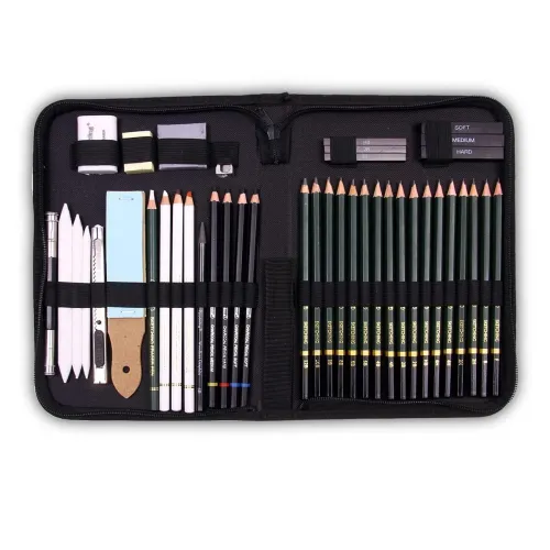 Image of Professional Drawing Sketching Art Tool Kit 42 Pcs