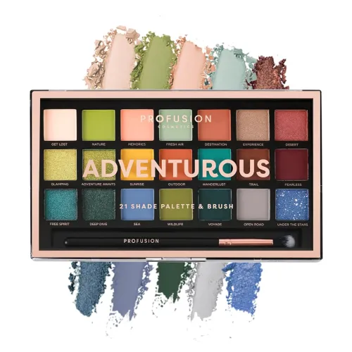 Image of Profusion Adventurous 21-Color Eyeshadow Palette with Brush