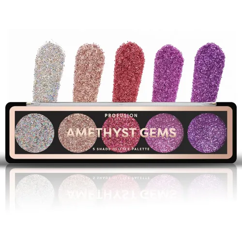 Image of Profusion Amethyst Gems 5 Shade Glitter Eyeshadow Palette