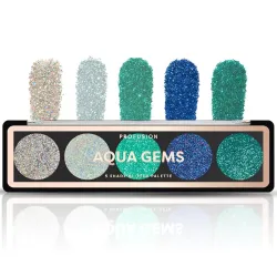 Profusion Aqua Gems Glitter Palette – 5 Shades