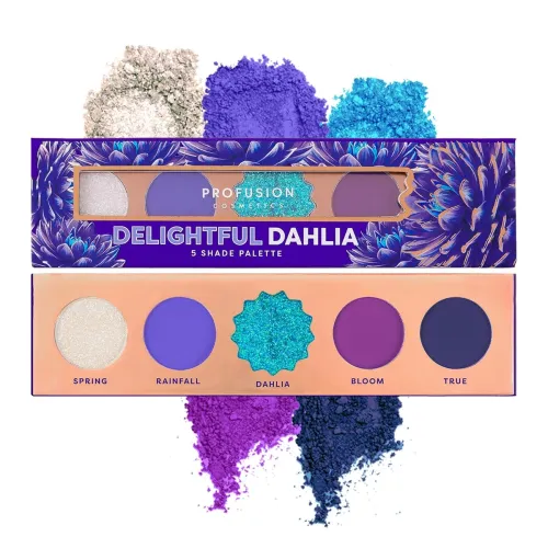 Image of Profusion Cosmetics Blooming Hues 5 Shade Eye Shadow Pallete - Delightful Dahlia (4.45 g)