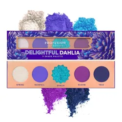 Profusion Cosmetics Blooming Hues 5 Shade Eye Shadow Pallete - Delightful Dahlia (4.45 g)