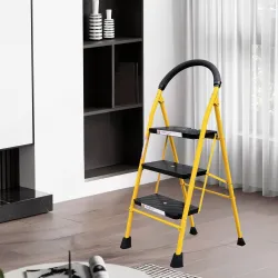ProHome 3 Step Foldable Steel Ladder for Home
