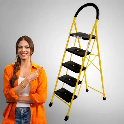 Image of ProHome 5 Step Steel Ladder Steel Ladder  (With Platform) - ₹1,699 + 100 super coin