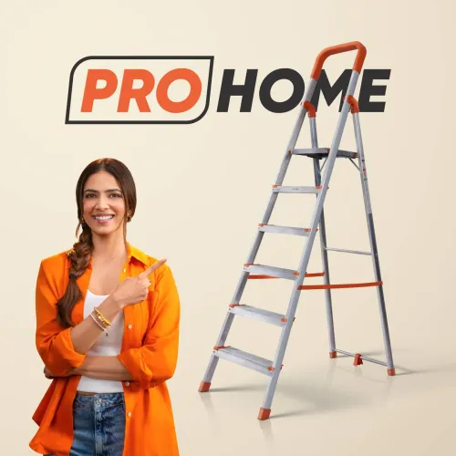 Image of ProHome 6 Steps Aluminium Ladder With Platform