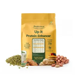 Prolicious Up It Protein Enhancer | 450 Protein & 180g Fibre Per Pack | Vegan | Gluten Free | No Isolates | 1 kg