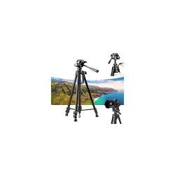 Prolite PL 720-HW Tripod with Mobile Holder & Carry Bag | Use with DSLR Camera, Video Camera, Mobile | Max Height: 67 in